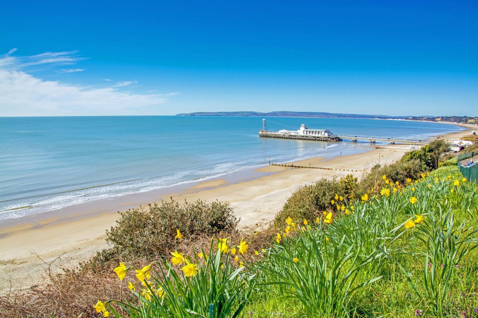 Bournecoast - Clifftop Apartment With Garden -Fm827 บอร์นมัธ ภายนอก รูปภาพ